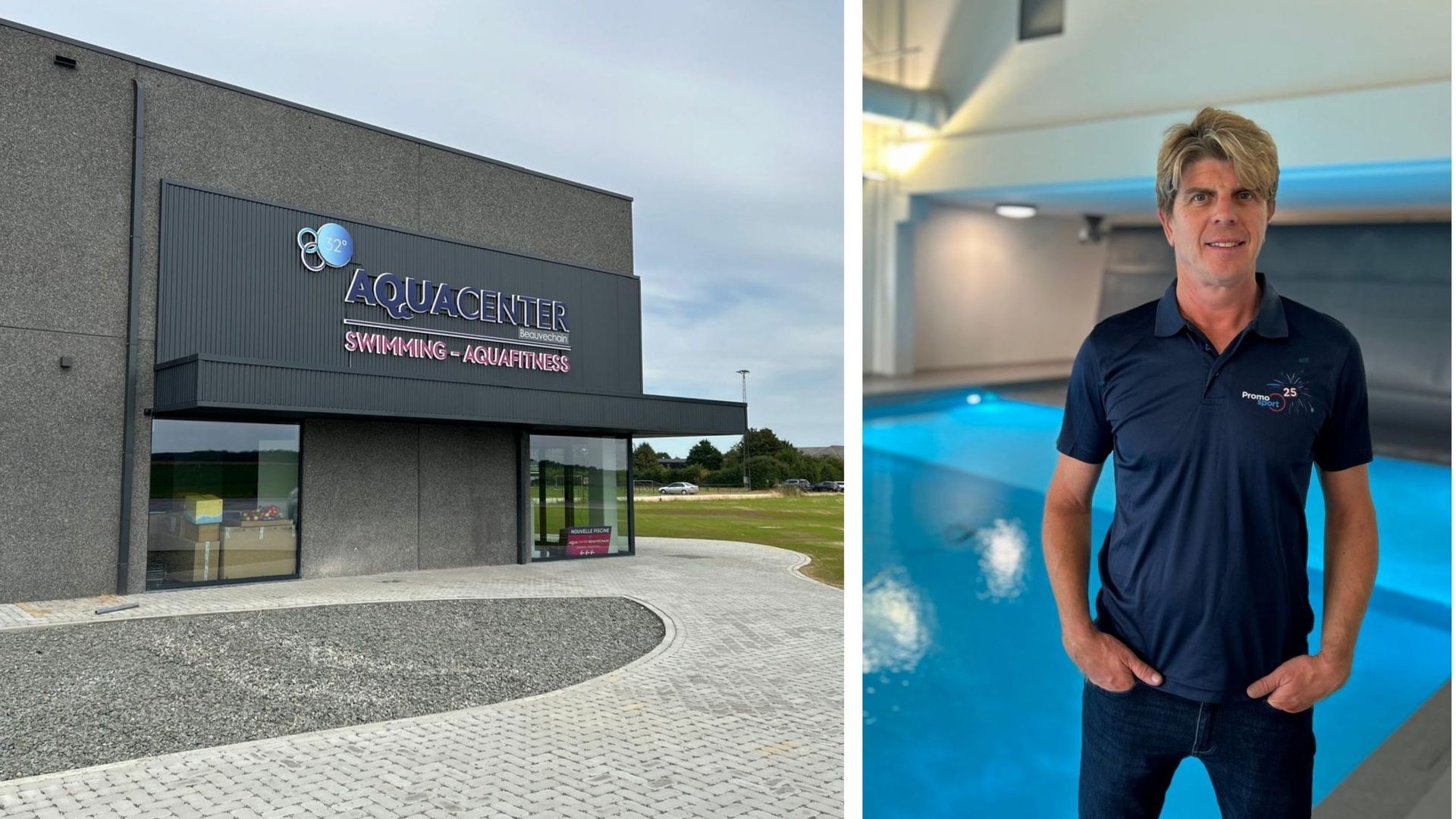 Beauvechain inaugure une nouvelle piscine Promosport en collaboration avec la municipalité local.
