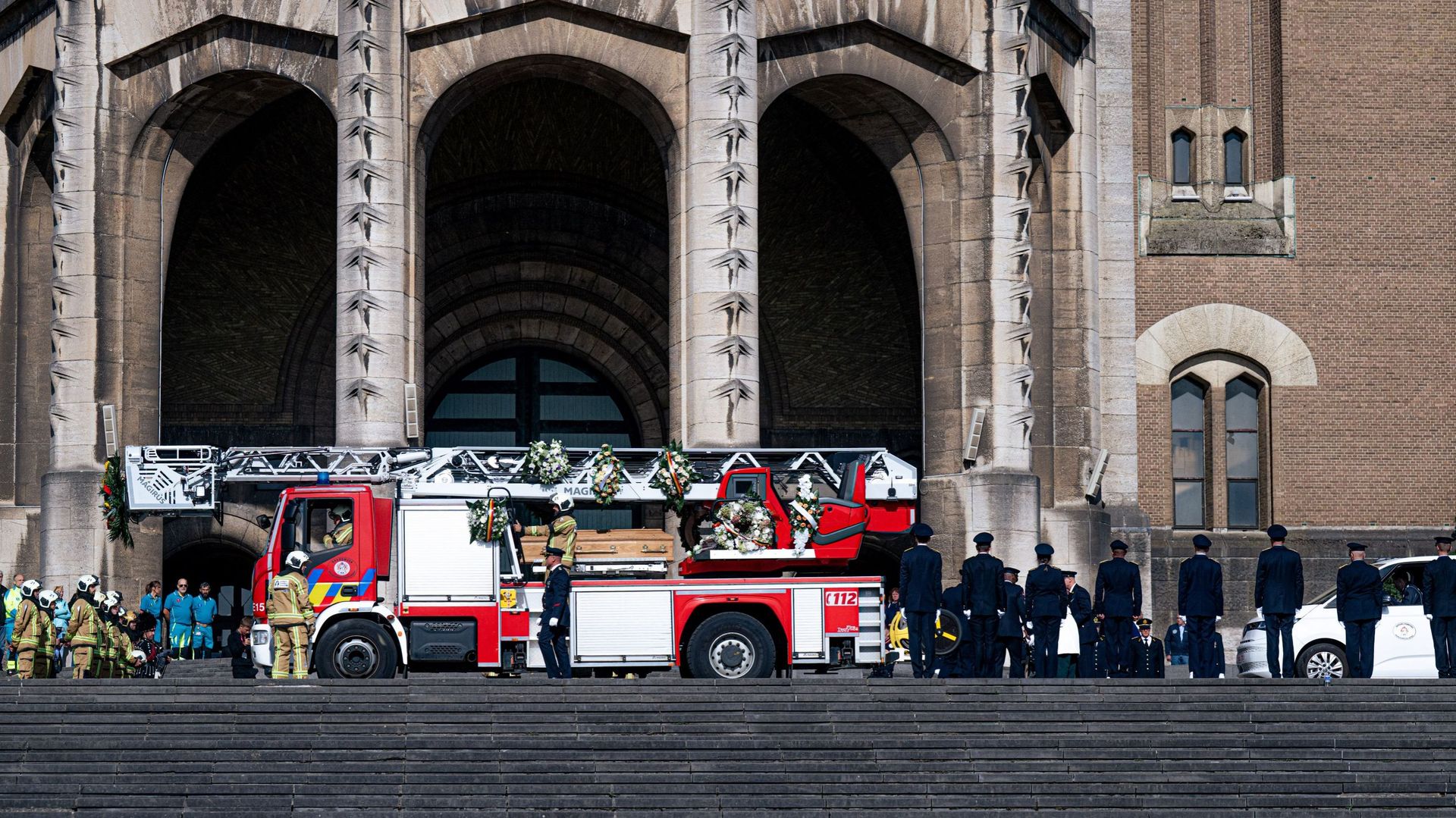 Dernier hommage au pompier Olivier Francotte à la basilique de Koekelberg