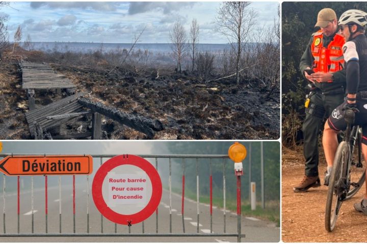 Incendie dans les Hautes Fagnes : les autorités interdisent l'accès aux zones et routes fermées