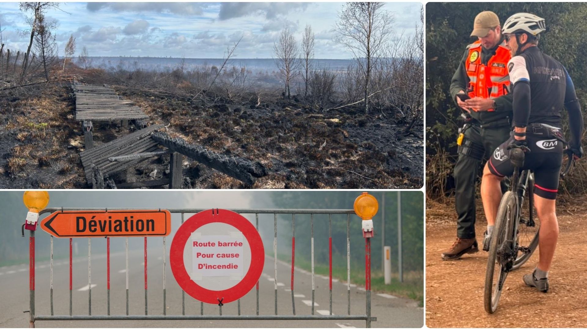 Incendie dans les Hautes Fagnes : les autorités interdisent l'accès aux zones et routes fermées