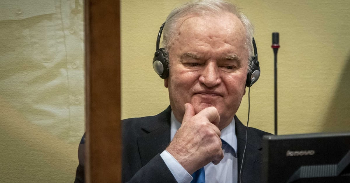 Ratko Mladić, responsable du massacre de Srebrenica, est décédé à La Haye à 84 ans