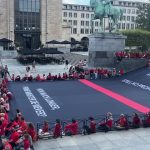 Des activistes manifestent à Bruxelles, dénonçant l'inaction du gouvernement sur l'accord concernant Gaza