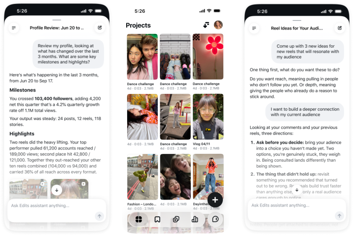 Instagram lance un assistant de montage vidéo alimenté par IA pour soutenir les créateurs