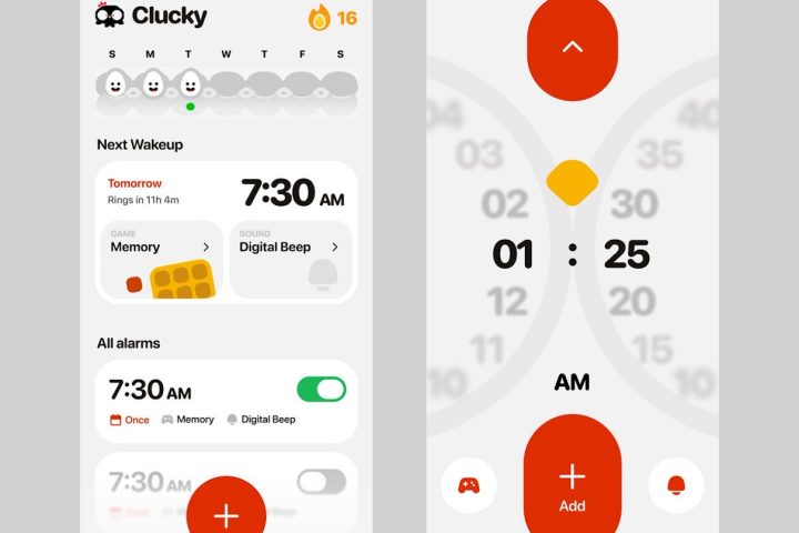 L'application d'alarme Clucky réveille les utilisateurs avec des chants de coq et nécessite des tâches pour s'arrêter.