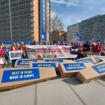 L'industrie métallurgique européenne manifeste devant la Commission européenne pour des conditions de concurrence équitables.