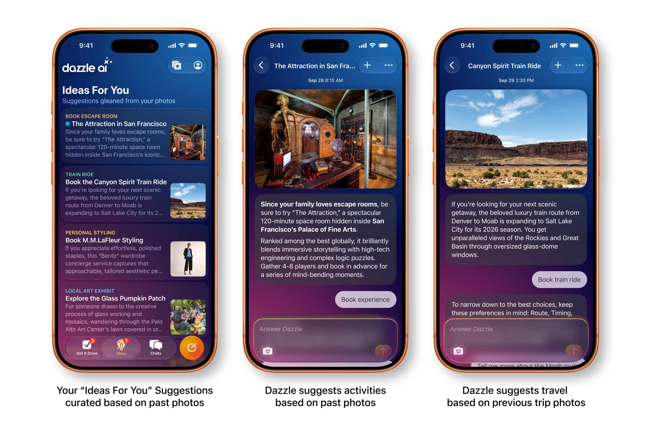 Marissa Mayer présente Dazzle, un assistant IA axé sur les insights personnels issus des photos.