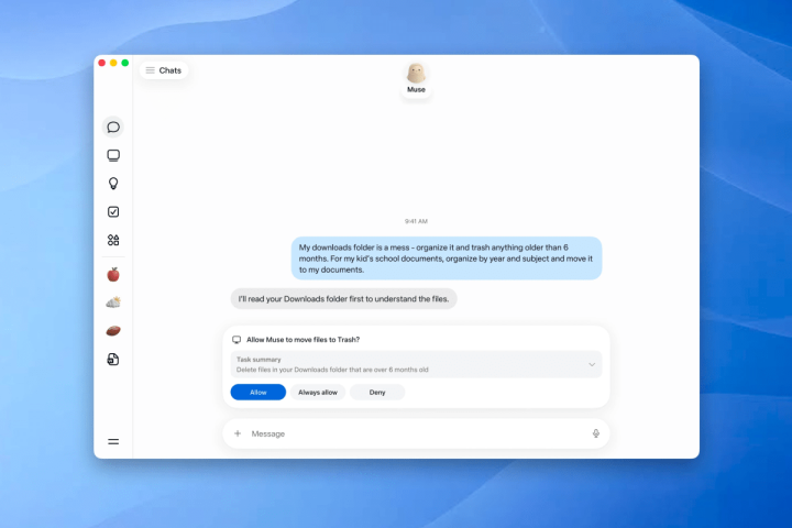 Meta lance l'application Muse sur Mac, permettant des interactions IA avec fichiers et messages