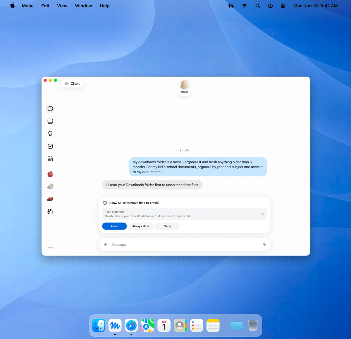 Meta lance l'application Muse sur Mac, permettant des interactions IA avec fichiers et messages