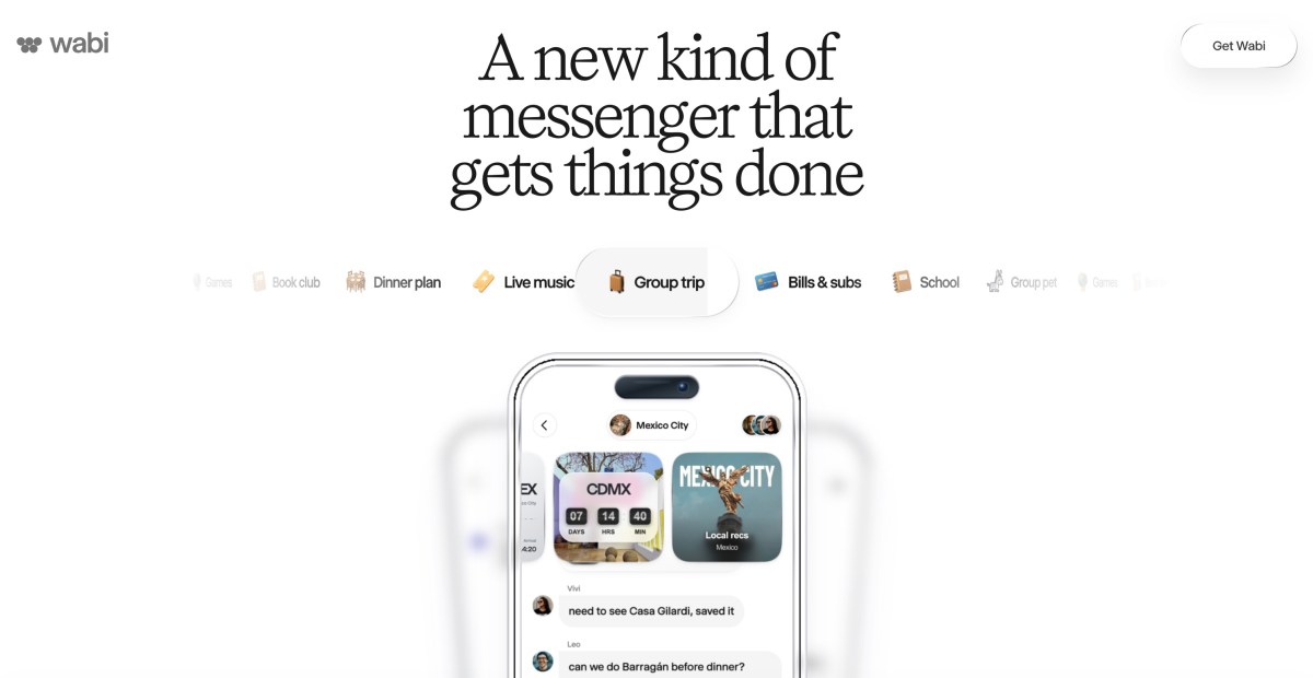 Wabi se réoriente vers une nouvelle expérience de messagerie IA tout en maintenant ses capacités de création d'applications.