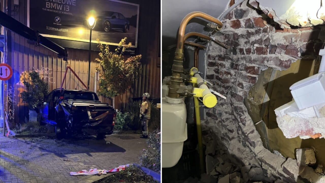 À Forest, deux voitures percutent la façade d'un immeuble: trois blessés légers