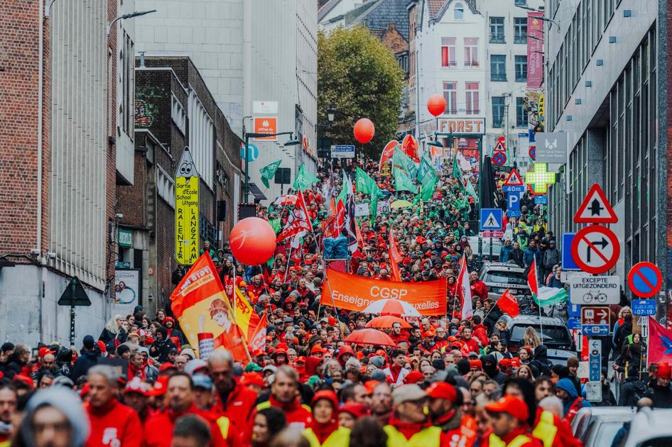 ACV, ABVV et Synova appellent à une manifestation à Bruxelles le 23 novembre contre l'austérité et la baisse du pouvoir d'achat