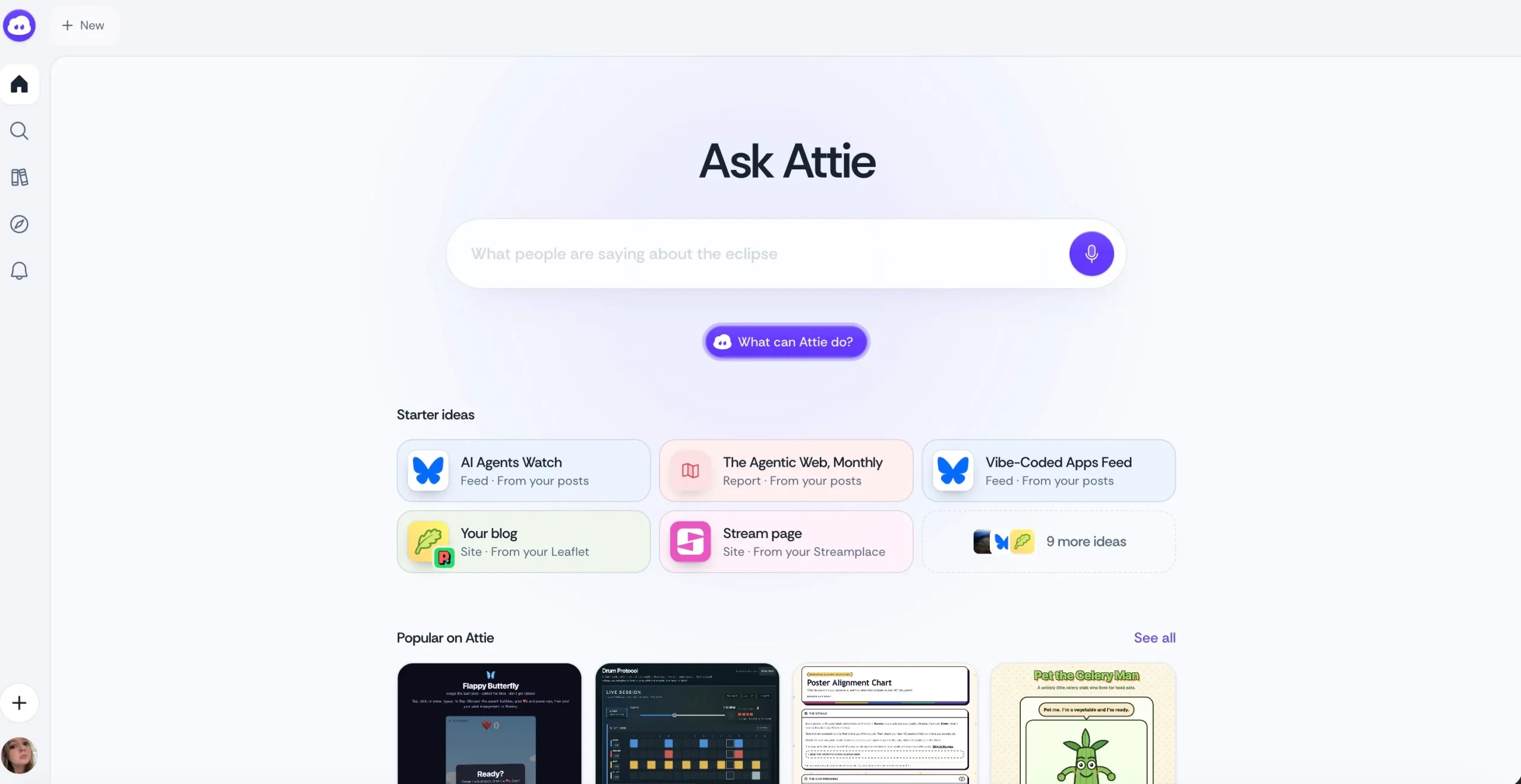Bluesky lance Attie, un outil pour créer des sites web et des expériences interactives