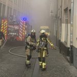 De la fumée visible près de la Grand-Place après un incendie à la rue de la Violette.