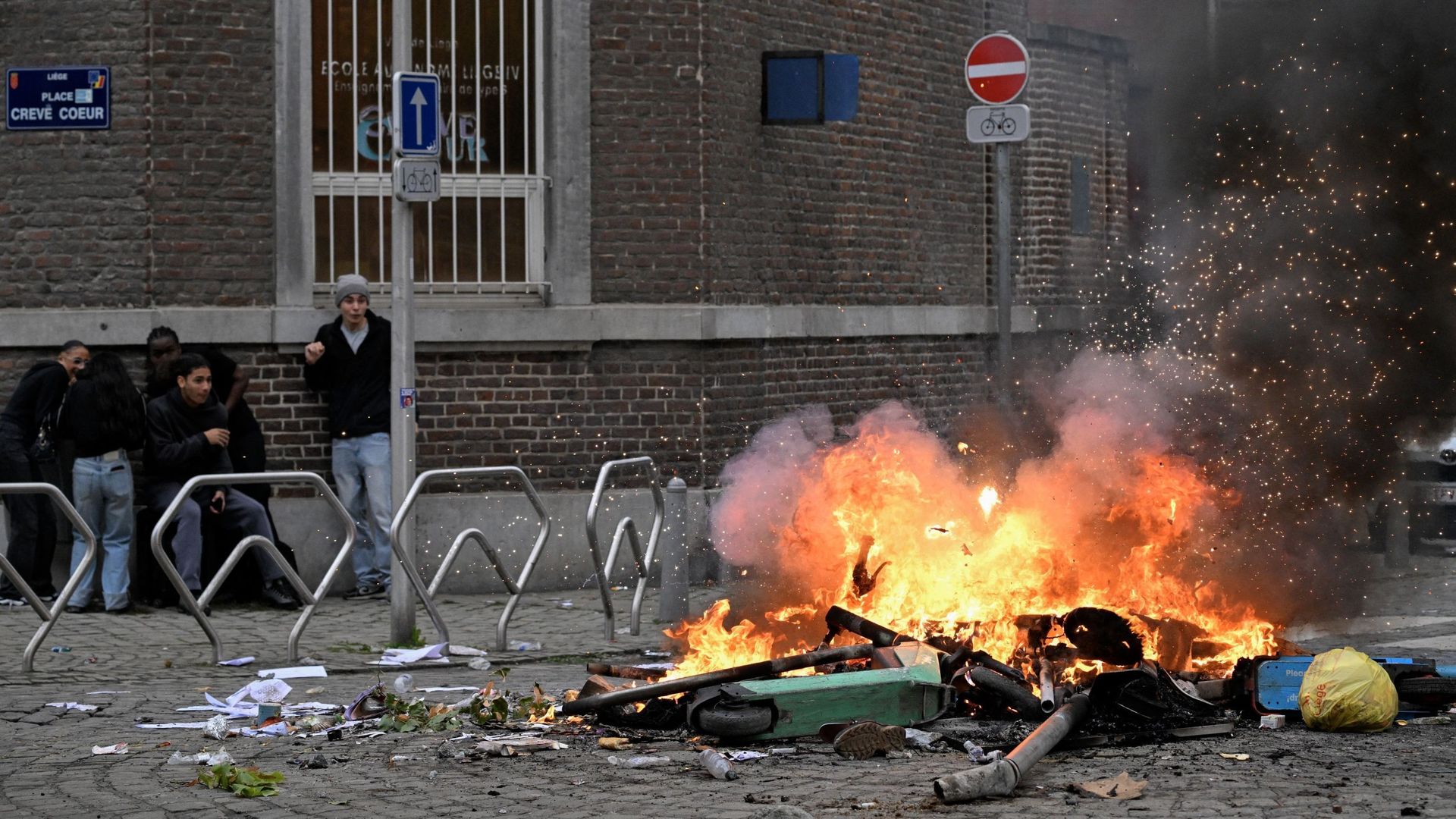 Des manifestations d'étudiants à Liège entraînent la mise en détention d'un adolescent