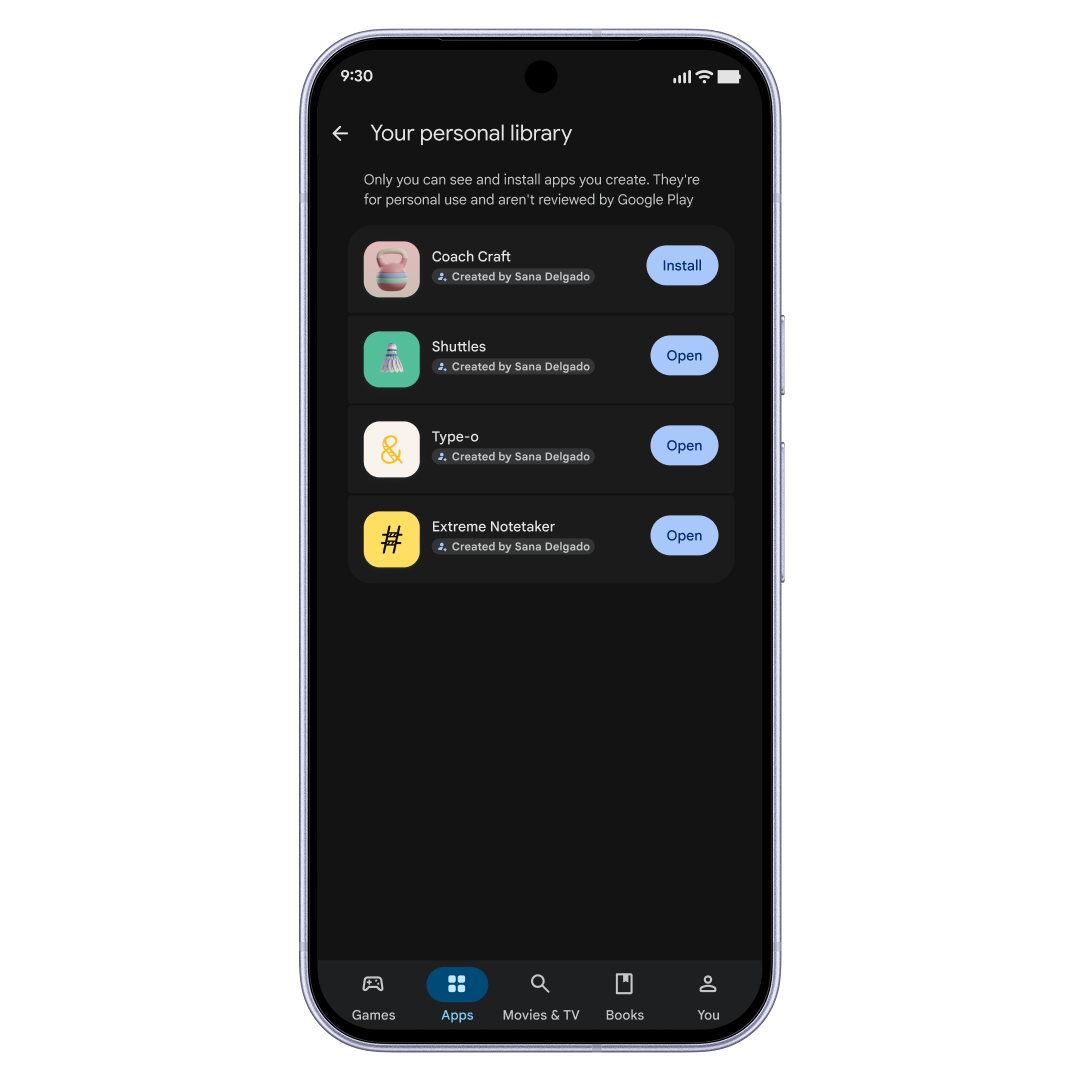 Google Play lance une fonctionnalité permettant aux utilisateurs de créer des applications privées sur Android