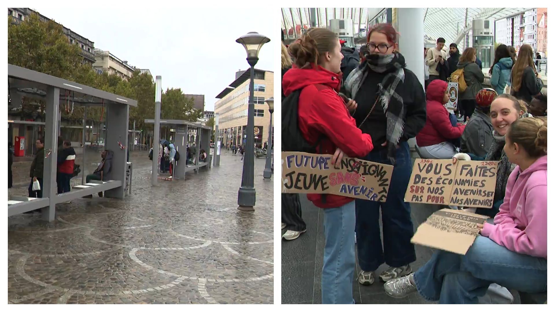 Le calme revient à Liège alors que des étudiants participent à la manifestation nationale à Bruxelles