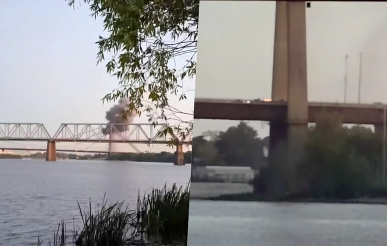 Les forces russes frappent le pont Sud de Kiev avec un drone le 3 octobre