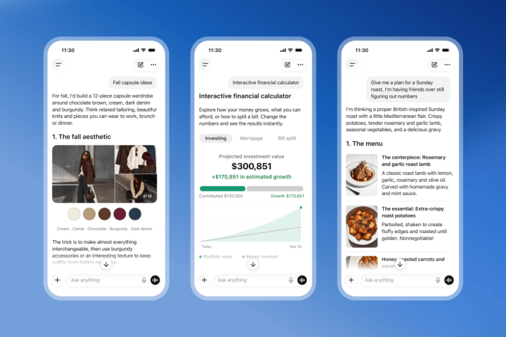 OpenAI lance une interface utilisateur intelligente pour améliorer l'interaction visuelle dans ChatGPT