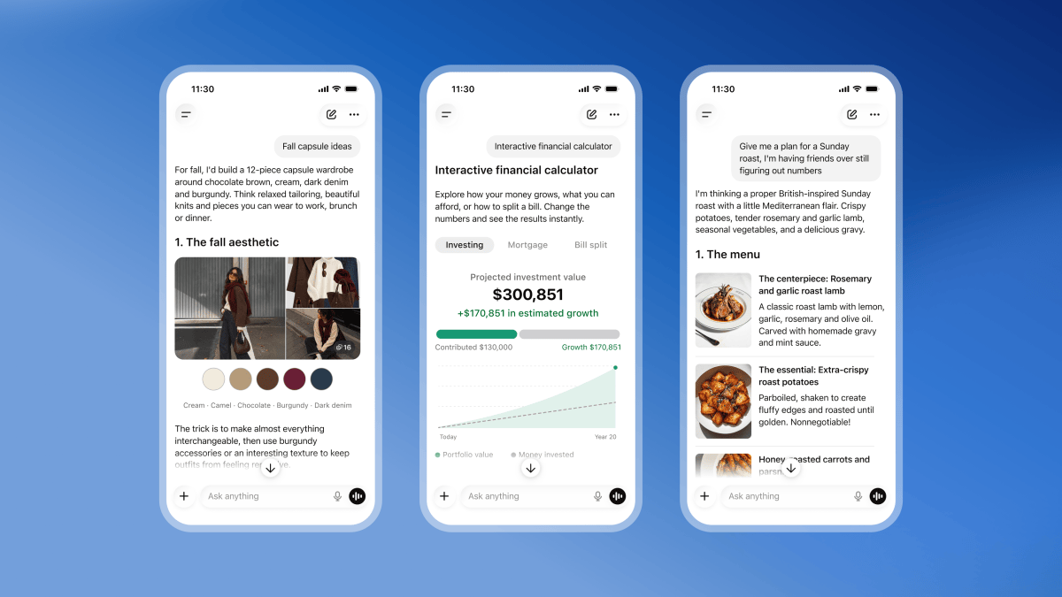 OpenAI lance une interface utilisateur intelligente pour améliorer l'interaction visuelle dans ChatGPT